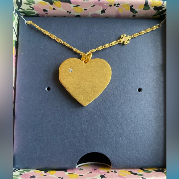 NEW-Tory Burch Heart Locket necklace - Picture 2 of 3